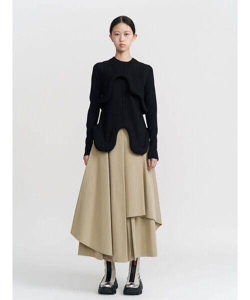 UN3D.(アンスリード)の「EDGE WAVE KNIT VEST / エッジウェーブニットベスト(ベスト・レディース・オレンジ/ブラック/グレー/ターコイズブルー・FREE)」の8枚目の写真