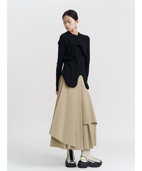 UN3D.(アンスリード)の「EDGE WAVE KNIT VEST / エッジウェーブニットベスト(ベスト・レディース・オレンジ/ブラック/グレー/ターコイズブルー・FREE)」の11枚目の写真