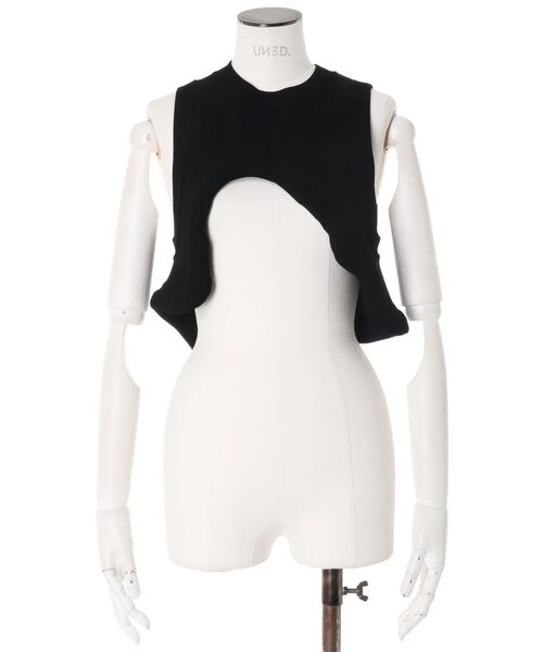 UN3D.(アンスリード)の「EDGE WAVE KNIT VEST / エッジウェーブニットベスト(ベスト・レディース・オレンジ/ブラック/グレー/ターコイズブルー・FREE)」の12枚目の写真