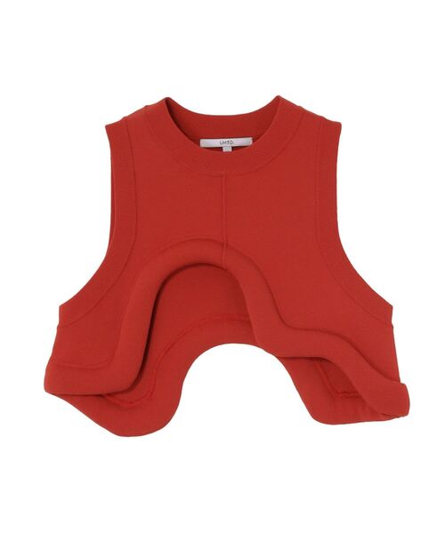 UN3D.(アンスリード)の「EDGE WAVE KNIT VEST / エッジウェーブニットベスト(ベスト・レディース・オレンジ/ブラック/グレー/ターコイズブルー・FREE)」の18枚目の写真