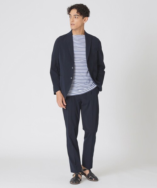 Paul Stuart（ポールスチュアート）の「【吸水速乾/ウォッシャブル】マイクロドットエアパンツ（スラックス・メンズ・ベージュ/ネイビー・50/48/46）」の9枚目の写真