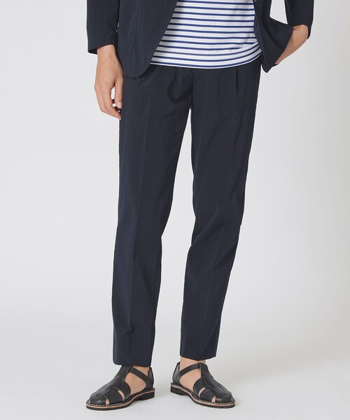 Paul Stuart（ポールスチュアート）の「【吸水速乾/ウォッシャブル】マイクロドットエアパンツ（スラックス・メンズ・ベージュ/ネイビー・50/48/46）」の3枚目の写真