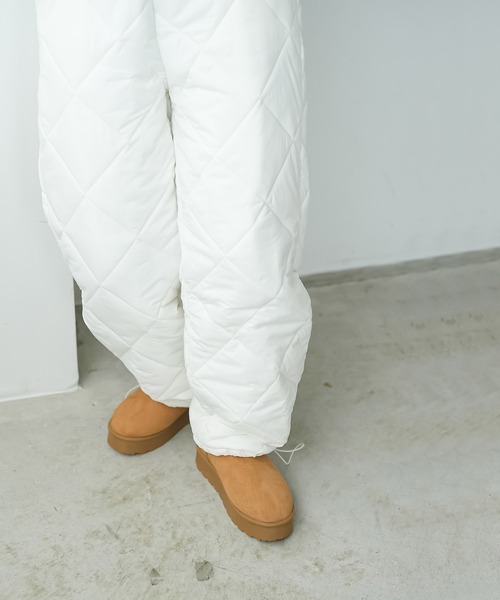 ダイヤキルト裾ドロスト中綿パンツ（その他パンツ）｜mili an deni