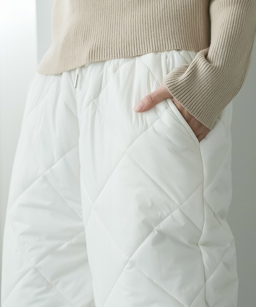 ダイヤキルト裾ドロスト中綿パンツ（その他パンツ）｜mili an deni