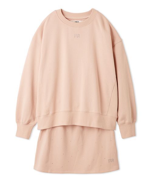FURFUR(ファーファー)の「クリスタルロゴスウェットセットアップ(ワンピース・レディース・ネイビー/ブラウン/ピンク/アイボリー・F)」の4枚目の写真