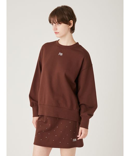 FURFUR(ファーファー)の「クリスタルロゴスウェットセットアップ(ワンピース・レディース・ネイビー/ブラウン/ピンク/アイボリー・F)」の7枚目の写真