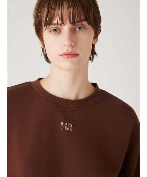 FURFUR(ファーファー)の「クリスタルロゴスウェットセットアップ(ワンピース・レディース・ネイビー/ブラウン/ピンク/アイボリー・F)」の10枚目の写真