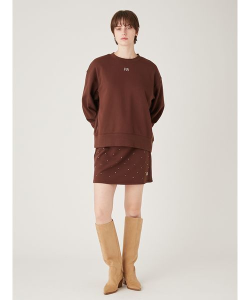 FURFUR(ファーファー)の「クリスタルロゴスウェットセットアップ(ワンピース・レディース・ネイビー/ブラウン/ピンク/アイボリー・F)」の14枚目の写真