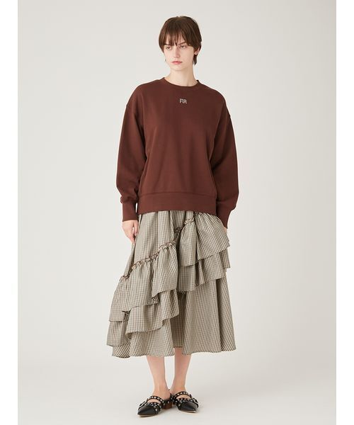 FURFUR(ファーファー)の「クリスタルロゴスウェットセットアップ(ワンピース・レディース・ネイビー/ブラウン/ピンク/アイボリー・F)」の15枚目の写真