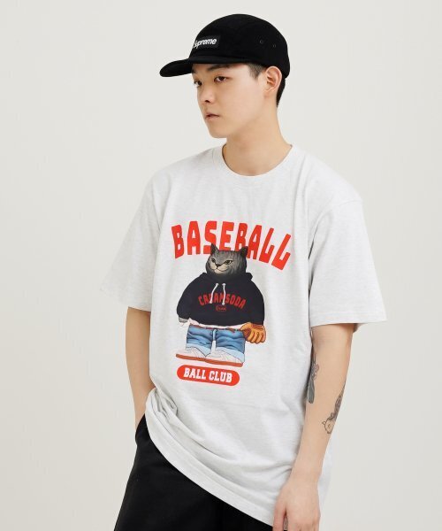 CREAM SODA LAB(クリームソーダラボ)の「ベースボールクラブ 半袖Tシャツ ライトグレー(Tシャツ/カットソー・メンズ・その他・XX-LARGE/X-LARGE/MEDIUM/LARGE)」の2枚目の写真