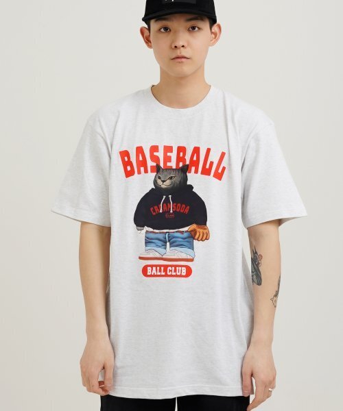 CREAM SODA LAB(クリームソーダラボ)の「ベースボールクラブ 半袖Tシャツ ライトグレー(Tシャツ/カットソー・メンズ・その他・XX-LARGE/X-LARGE/MEDIUM/LARGE)」の3枚目の写真