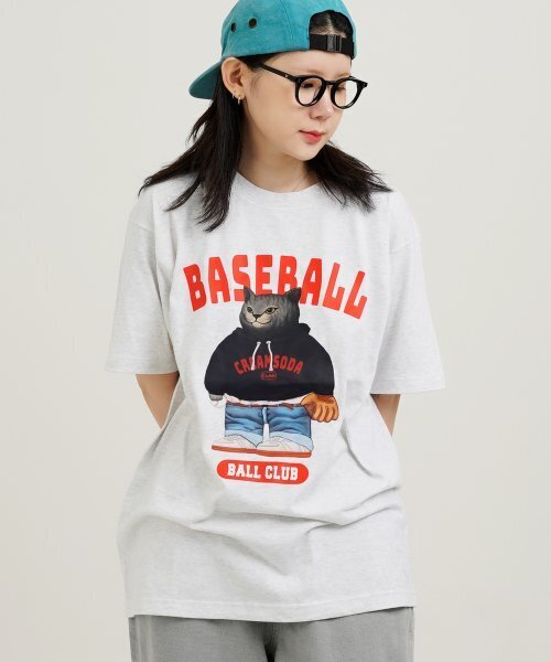CREAM SODA LAB(クリームソーダラボ)の「ベースボールクラブ 半袖Tシャツ ライトグレー(Tシャツ/カットソー・メンズ・その他・XX-LARGE/X-LARGE/MEDIUM/LARGE)」の5枚目の写真