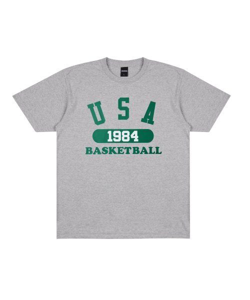 CREAM SODA LAB(クリームソーダラボ)の「ユエスエイバスケットボール 半袖Tシャツ グレー グリーン(Tシャツ/カットソー・レディース・その他・LARGE/MEDIUM/X-LARGE/XX-LARGE)」の2枚目の写真