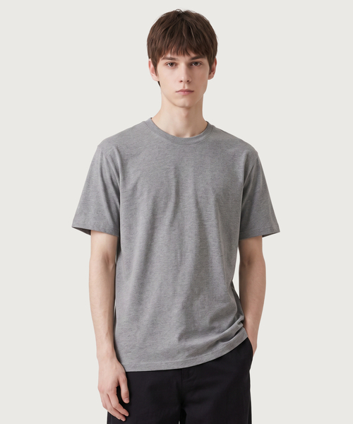 TOPBOY(トップボーイ)の「スタンダードフィット 駒糸 20番手 半袖Tシャツ グレー(Tシャツ/カットソー・レディース・グレー・XX-LARGE/XXX-LARGE/LARGE/MEDIUM/SMALL/X-LARGE)」の1枚目の写真