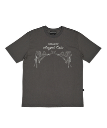 ANGEL CATS T-SHIRT (CHARCOAL)