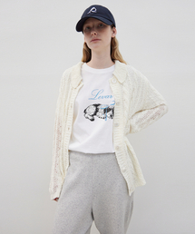 Loose Cable Knit Cardigan - Off White