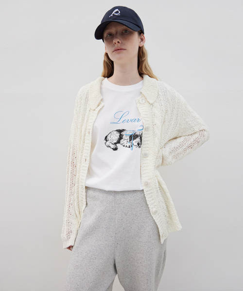 LEVAR(レバー)の「Loose Cable Knit Cardigan - Off White(ニット/セーター・レディース・Off White・FREE)」の1枚目の写真