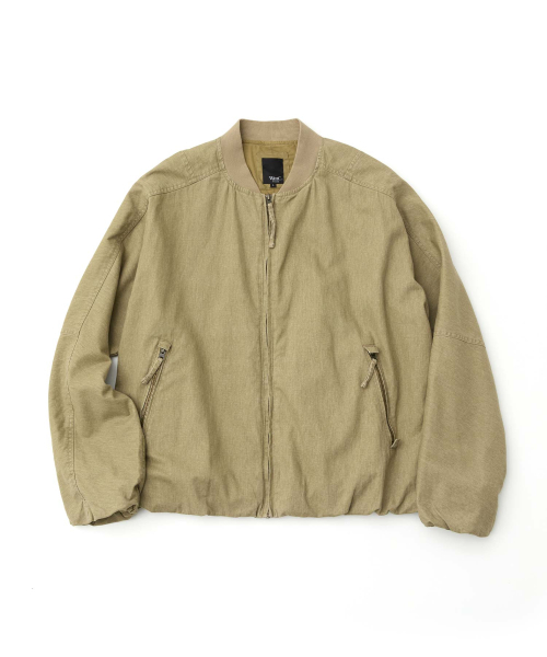 WMC(ダブリューエムシー)の「ウォッシュドコットン MA-1 ジャンパー_BEIGE(ブルゾン・メンズ・ベージュ・MEDIUM/LARGE/X-LARGE)」の2枚目の写真