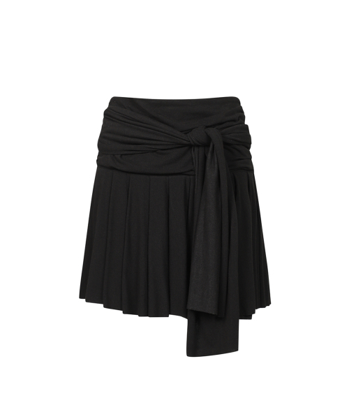 THREE TO EIGHTY(スリートゥエイティー)の「RIBBON KNOTTED MINI SKIRT BLACK(スカート・レディース・その他・MEDIUM/SMALL)」の5枚目の写真