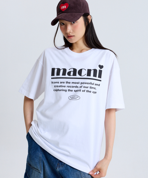MACNI(マクニ)の「SPIRIT LOGO T-SHIRT_WHITE(Tシャツ/カットソー・レディース・その他・FREE)」の1枚目の写真