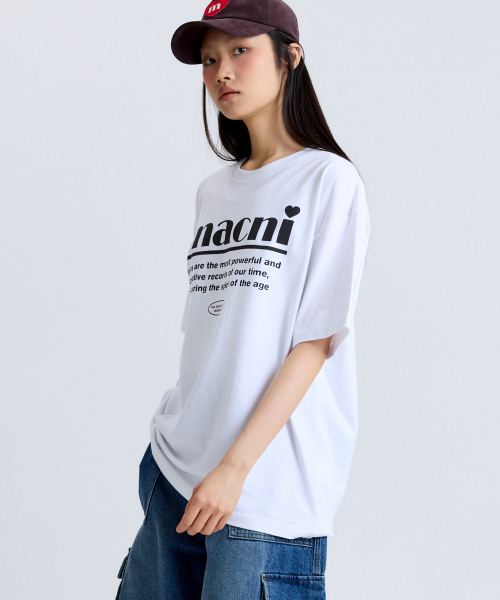 MACNI(マクニ)の「SPIRIT LOGO T-SHIRT_WHITE(Tシャツ/カットソー・レディース・その他・FREE)」の2枚目の写真