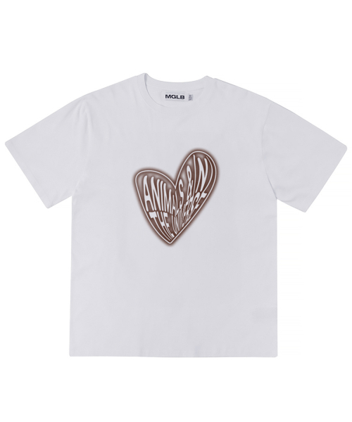 MATCHGLOBE(マッチグローブ)の「クラッシュドハートオーバーフィットティー(ホワイト)(Tシャツ/カットソー・レディース・その他・FREE)」の4枚目の写真