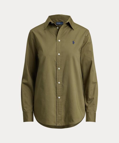 POLO RALPH LAUREN（ポロ ラルフ ローレン）の「クラシック フィット コットン ツイル シャツ（シャツ/ブラウス・レディース・グリーン・L/M/S/XL/XS/XXS）」の7枚目の写真