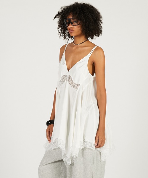 PRANK PROJECT（プランクプロジェクト）の「レースヘムボリュームチュニック / Lace Hem Volume Tunic（その他トップス・レディース・ブラック/ホワイト・FREE）」の7枚目の写真