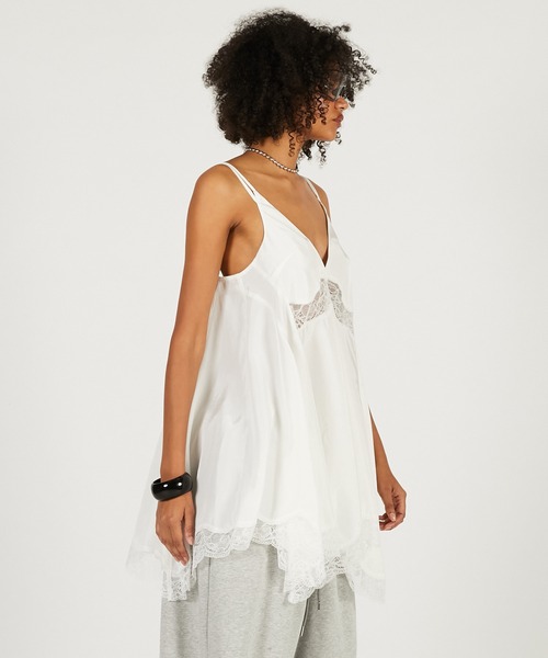 PRANK PROJECT（プランクプロジェクト）の「レースヘムボリュームチュニック / Lace Hem Volume Tunic（その他トップス・レディース・ブラック/ホワイト・FREE）」の9枚目の写真