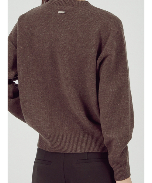 ACUD（アクド）の「Round Wool Knit _Brown（ニット/セーター・レディース・アッシュブラウン・FREE）」の2枚目の写真