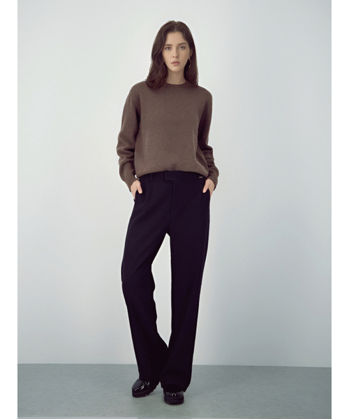 ACUD（アクド）の「Round Wool Knit _Brown（ニット/セーター・レディース・アッシュブラウン・FREE）」の4枚目の写真
