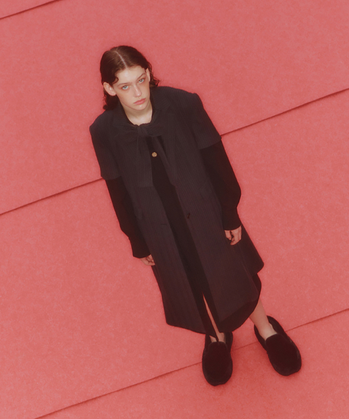 HALF SLEEVE COAT Black