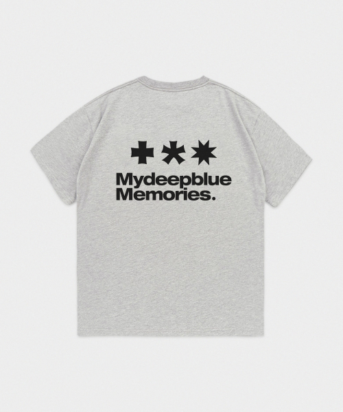 mydeepbluememories(マイディープブルーメモリーズ)の「Mm Symbol Logo T-Shirts (GREY)(Tシャツ/カットソー・レディース・グレー・SMALL/MEDIUM/LARGE)」の1枚目の写真