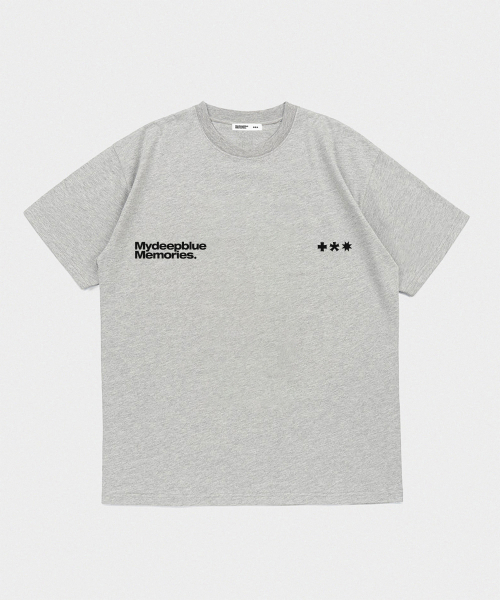 mydeepbluememories(マイディープブルーメモリーズ)の「Mm Symbol Logo T-Shirts (GREY)(Tシャツ/カットソー・レディース・グレー・SMALL/MEDIUM/LARGE)」の2枚目の写真