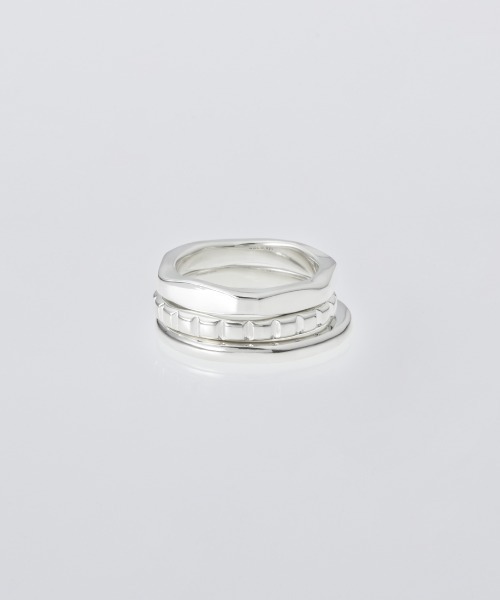 XOLO JEWELRY/ショロジュエリー] TRIPLE WITH CUSHION シルバーリング
