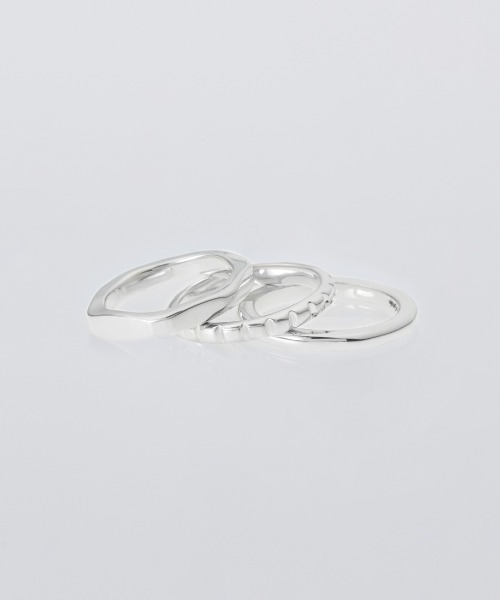 XOLO JEWELRY/ショロジュエリー] TRIPLE WITH CUSHION シルバーリング