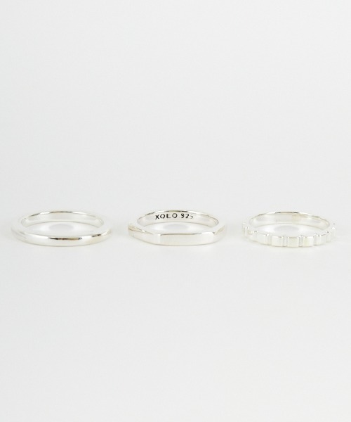 XOLO JEWELRY/ショロジュエリー] TRIPLE WITH CUSHION シルバーリング