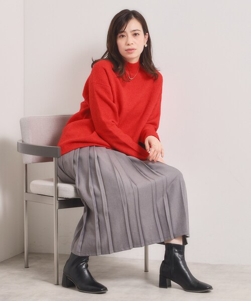 ITS'DEMO（イッツデモ）の「【洗濯機OK】ミックスヤーンハイネックニット（ニット/セーター・レディース・レッド系1/サックスブルー/パープル系/ピンク系・00）」の7枚目の写真