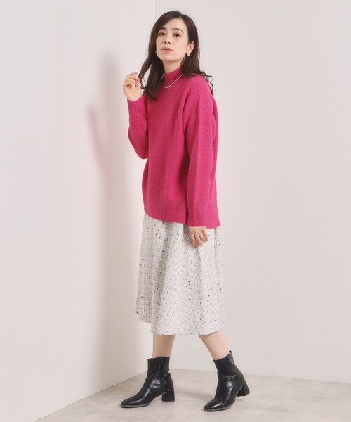 ITS'DEMO（イッツデモ）の「【洗濯機OK】ミックスヤーンハイネックニット（ニット/セーター・レディース・レッド系1/サックスブルー/パープル系/ピンク系・00）」の11枚目の写真