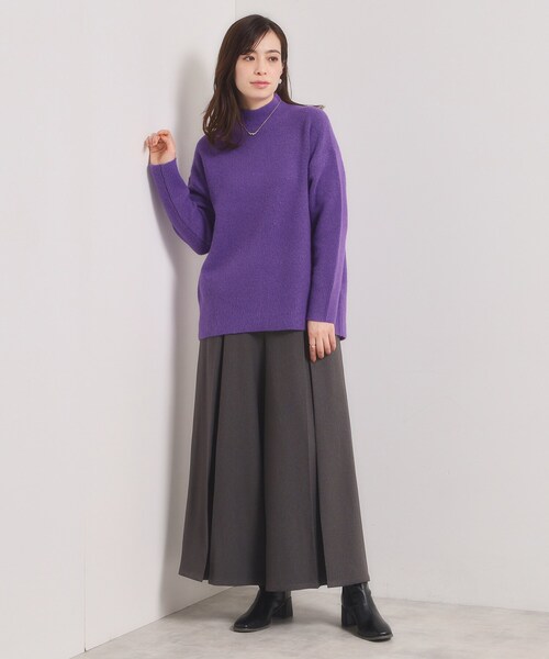 ITS'DEMO（イッツデモ）の「【洗濯機OK】ミックスヤーンハイネックニット（ニット/セーター・レディース・レッド系1/サックスブルー/パープル系/ピンク系・00）」の18枚目の写真