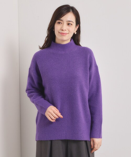 ITS'DEMO（イッツデモ）の「【洗濯機OK】ミックスヤーンハイネックニット（ニット/セーター・レディース・レッド系1/サックスブルー/パープル系/ピンク系・00）」の21枚目の写真