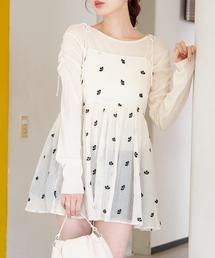 Kastane | 【ZOZO先行再入荷!】フラワーステッチキャミチュニック(チュニック)
