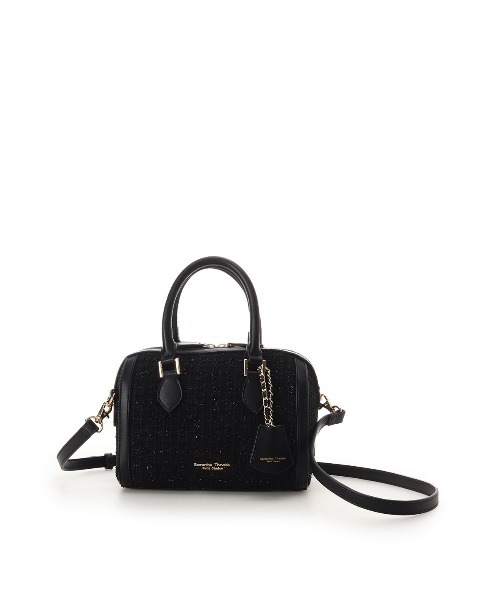 Samantha Thavasa Petit Choice（サマンサタバサ　プチチョイス）の「ツイード ボストンバッグ（ショルダーバッグ・レディース・ピンク/ダルブルー系/ブラック/オフホワイト・FREE）」の3枚目の写真