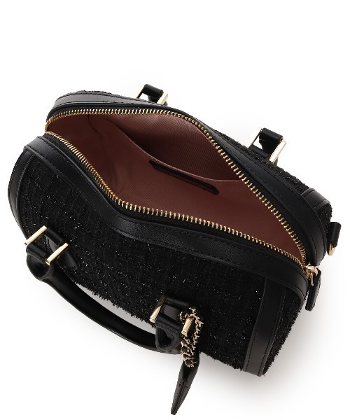 Samantha Thavasa Petit Choice（サマンサタバサ　プチチョイス）の「ツイード ボストンバッグ（ショルダーバッグ・レディース・ピンク/ダルブルー系/ブラック/オフホワイト・FREE）」の8枚目の写真