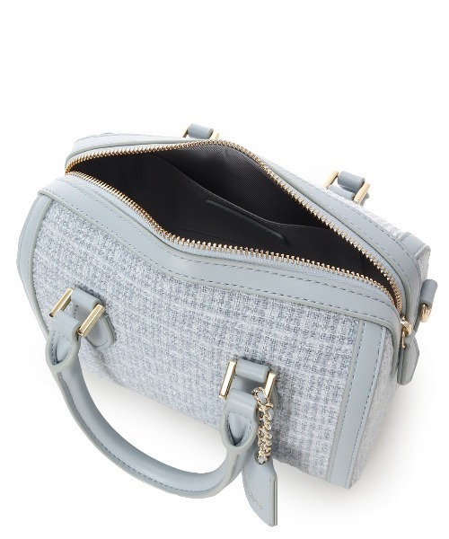 Samantha Thavasa Petit Choice（サマンサタバサ　プチチョイス）の「ツイード ボストンバッグ（ショルダーバッグ・レディース・ピンク/ダルブルー系/ブラック/オフホワイト・FREE）」の21枚目の写真