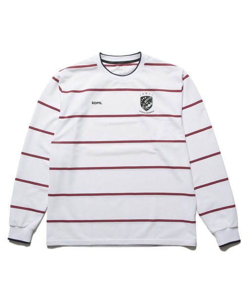 F.C.Real Bristol(エフシーレアルブリストル)の「CHAMPIONS BORDER L/S GAME SHIRT(Tシャツ/カットソー・メンズ・イエロー/ブラック/ホワイト・SMALL/MEDIUM/X-LARGE/LARGE/XX-LARGE)」の2枚目の写真