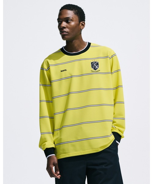 F.C.Real Bristol(エフシーレアルブリストル)の「CHAMPIONS BORDER L/S GAME SHIRT(Tシャツ/カットソー・メンズ・イエロー/ブラック/ホワイト・SMALL/MEDIUM/X-LARGE/LARGE/XX-LARGE)」の4枚目の写真