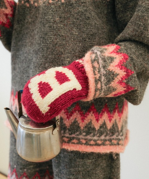 PAMM（パム）の「食卓のノルディックミックスニット（ニット/セーター・レディース・グレー/アイボリー・フリー）」の18枚目の写真