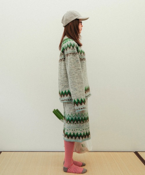 PAMM（パム）の「食卓のノルディックミックスニット（ニット/セーター・レディース・グレー/アイボリー・フリー）」の10枚目の写真