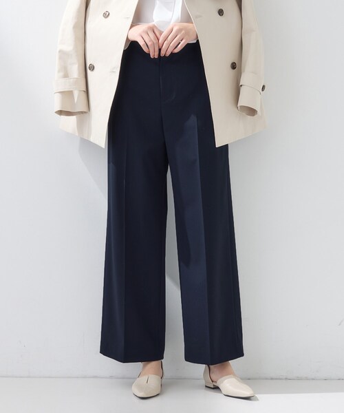 INDIVI（インディヴィ）の「【新作褒められパンツ】快温ワイドパンツ（その他パンツ・レディース・ライトベージュ/ホワイト/グリーン系/ネイビー・03/05/12/13/15 /19/34/36/38/40/42）」の4枚目の写真